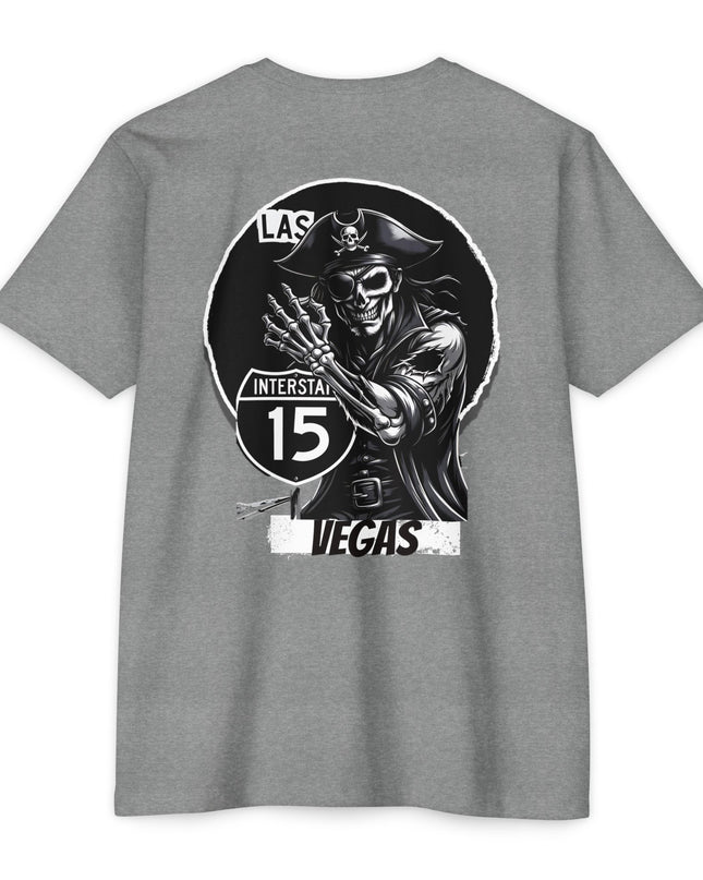 Las Vegas  Interstate 15 Silver and Black Pride Tee, The pirate has moved to the desert