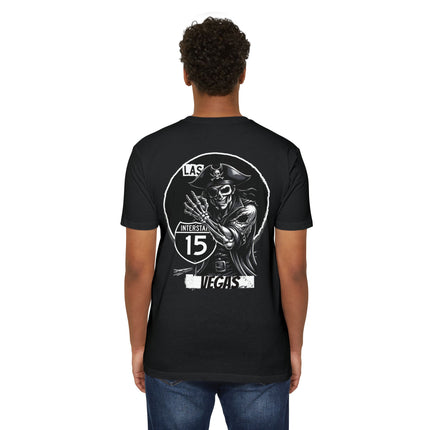 Las Vegas  Interstate 15 Silver and Black Pride Tee, The pirate has moved to the desert