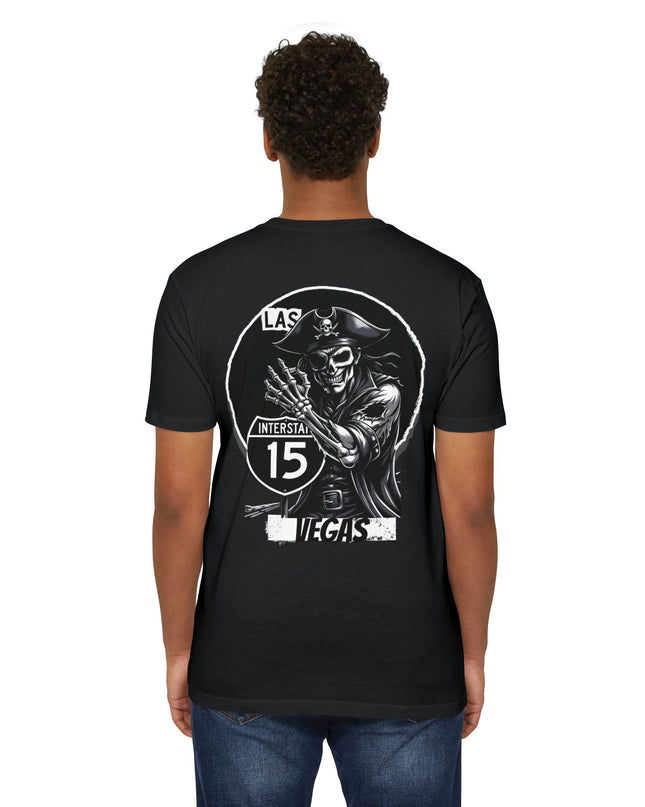Las Vegas  Interstate 15 Silver and Black Pride Tee, The pirate has moved to the desert