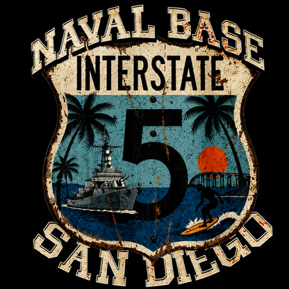 Naval Base San Diego I-5 Route Shirt