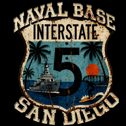 Naval Base San Diego I-5 Route Shirt