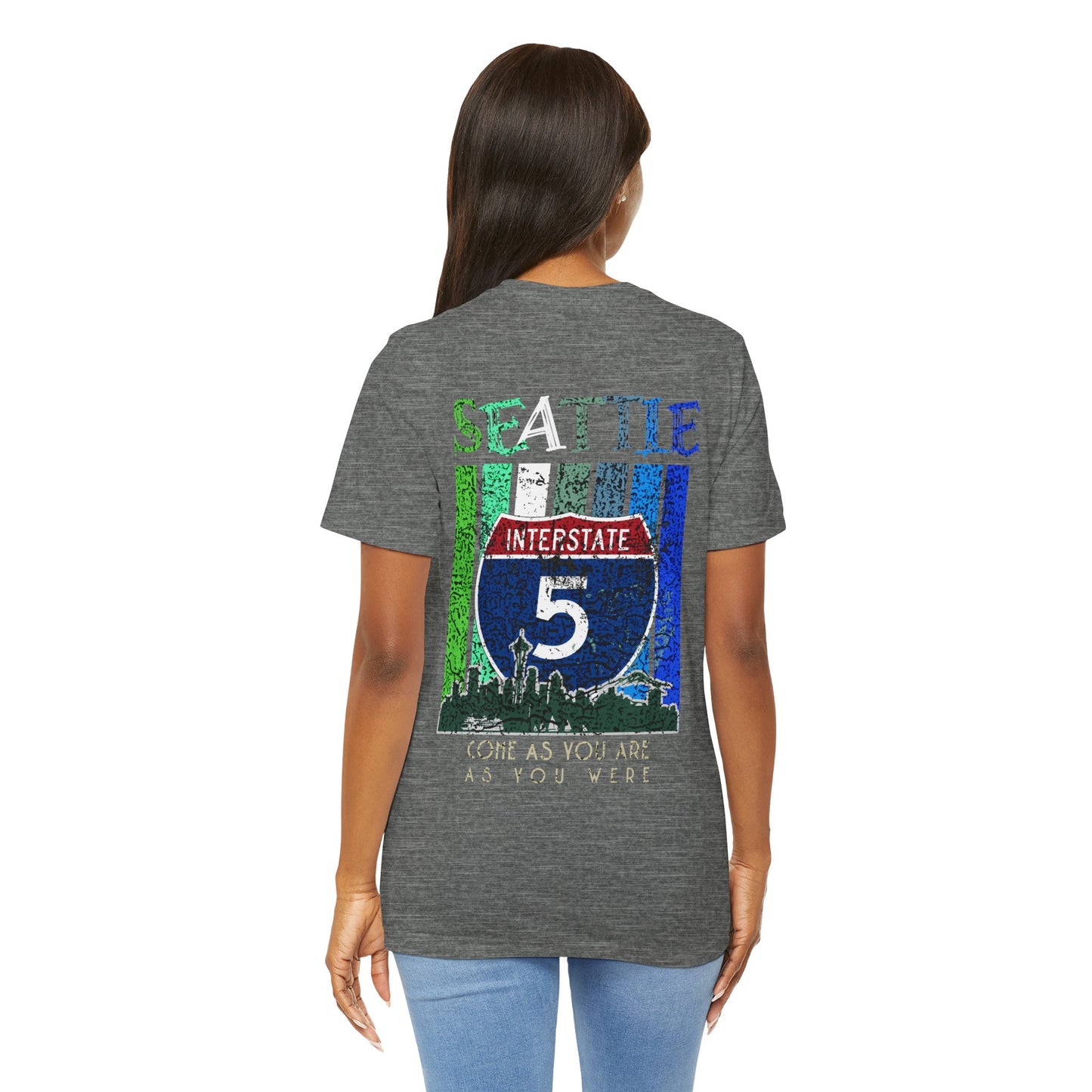 Interstate 5 Seattle Highway Route Apparel - Soft Blend Travel  Unisex Tee