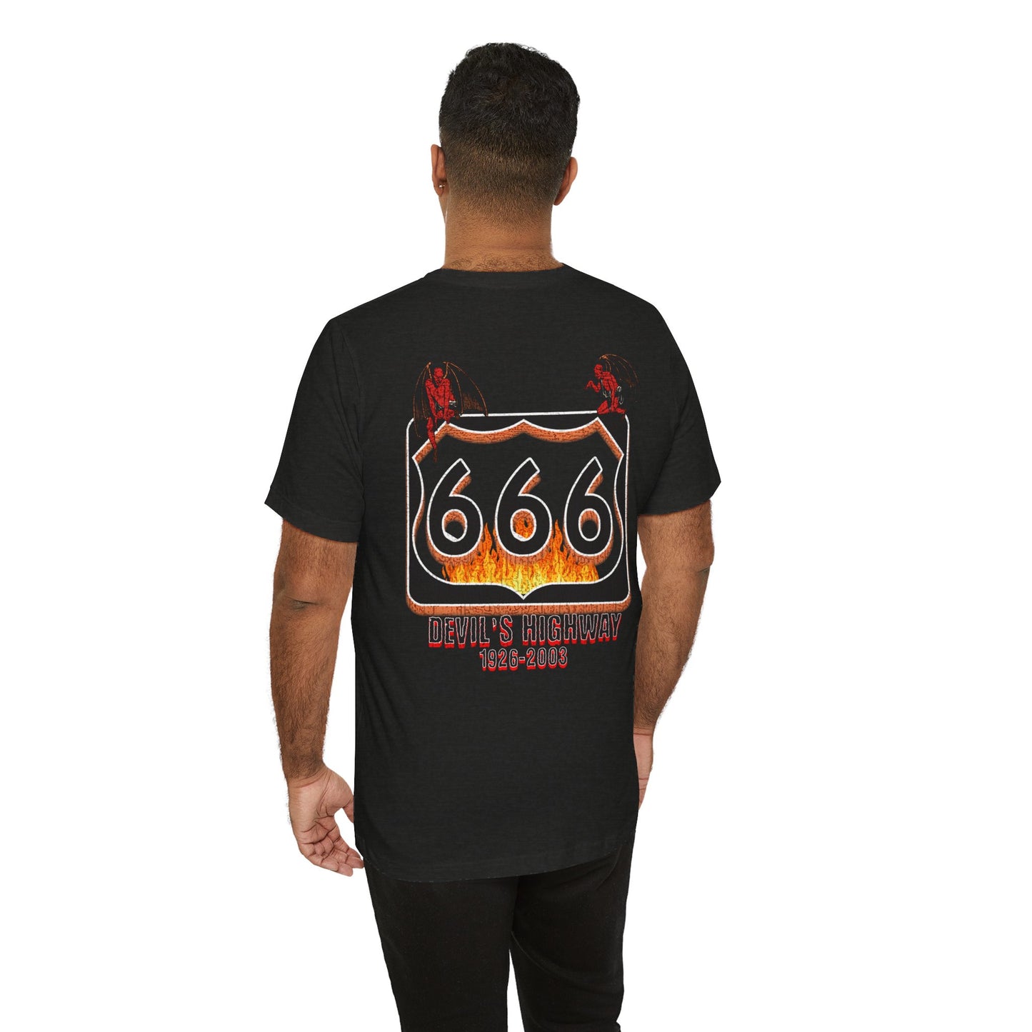 Highway Route  666 The Devil's Highway Unisex Soft Blend Tee