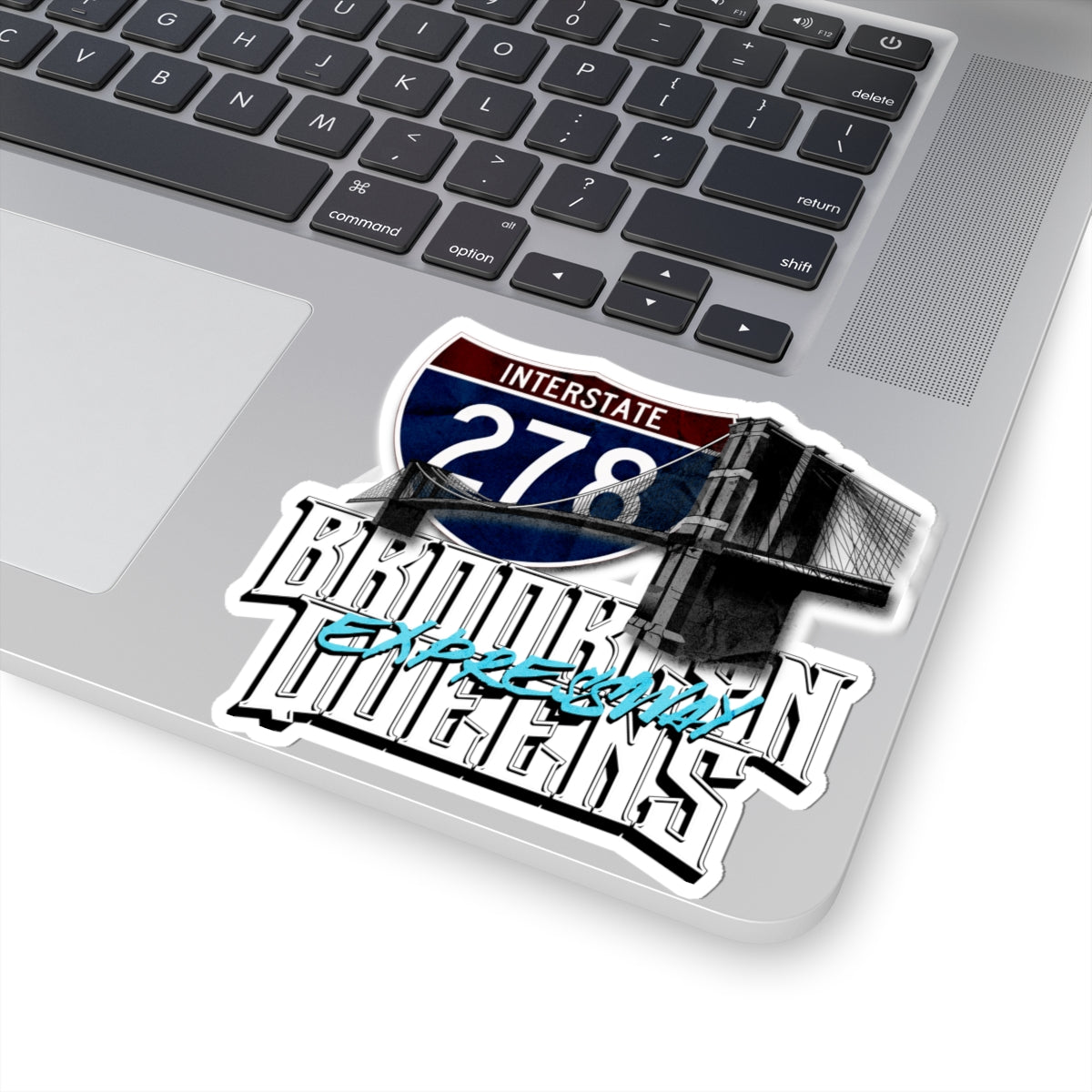stickers-Interstate 278 Brooklyn Queens Expressway Pothole Highway - Roads and Routes Apparel