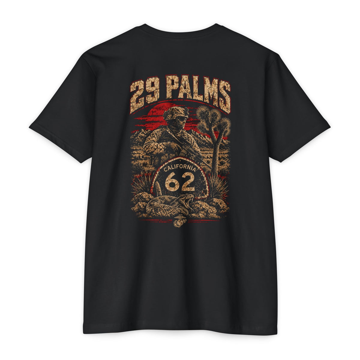 29 Palms California 62 Vintage Military Graphic T-Shirt