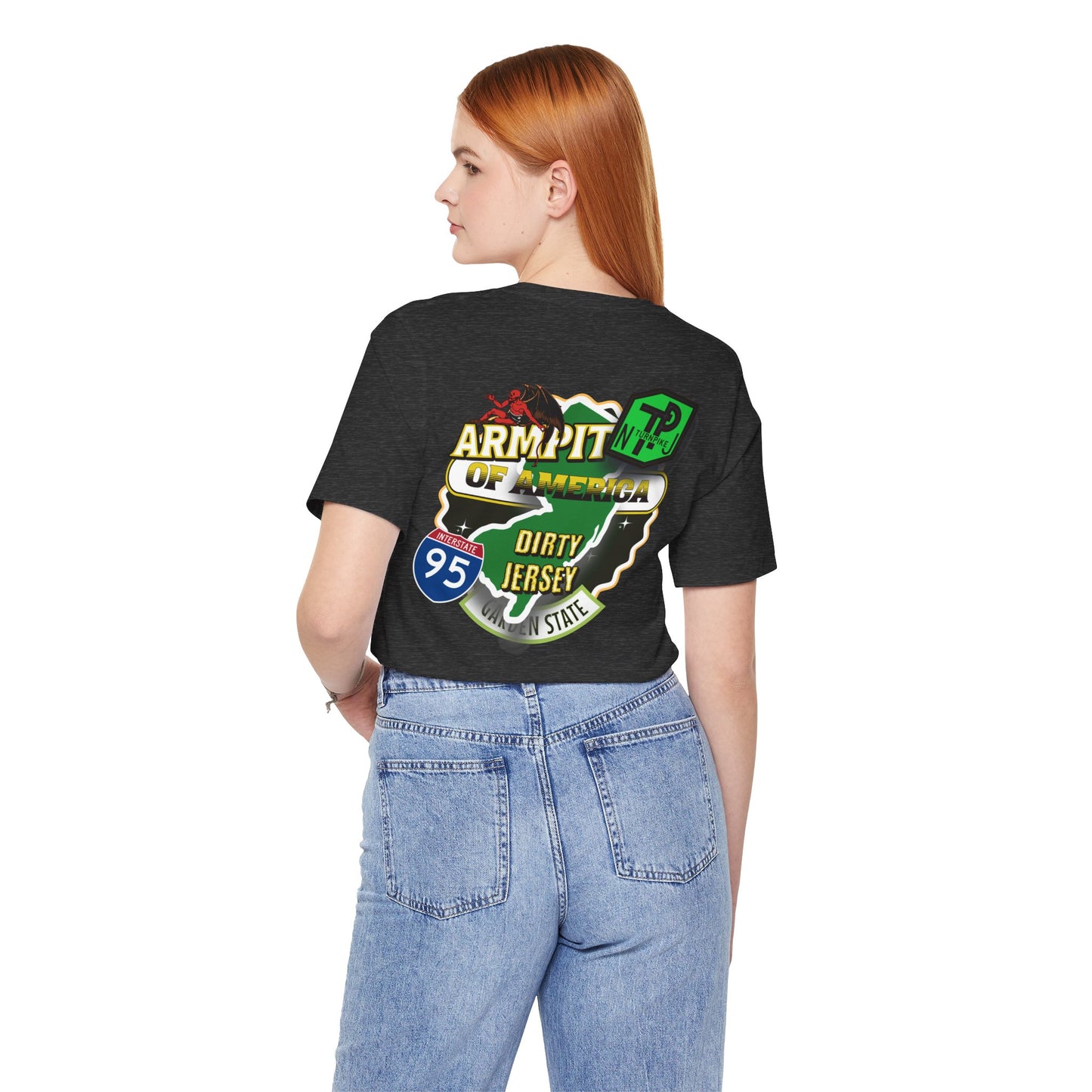 DIRTY JERSEY, I-95, Unisex Jersey Short Sleeve Tee