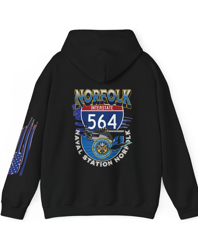 I-564 NORFOLK NAVAL BASE, VA,  -Unisex Heavy Blend™ Hooded Sweatshirt