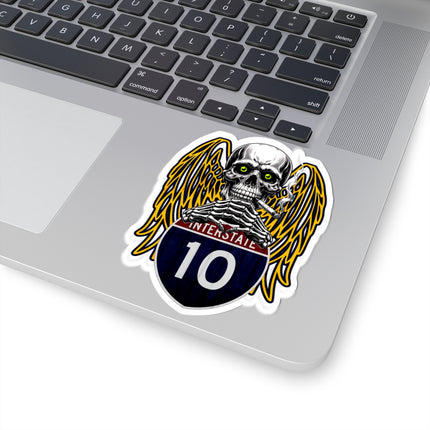 Stickers - Interstate 10 Skull n Cigarettes Design