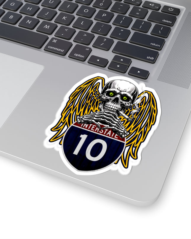 Stickers - Interstate 10 Skull n Cigarettes Design