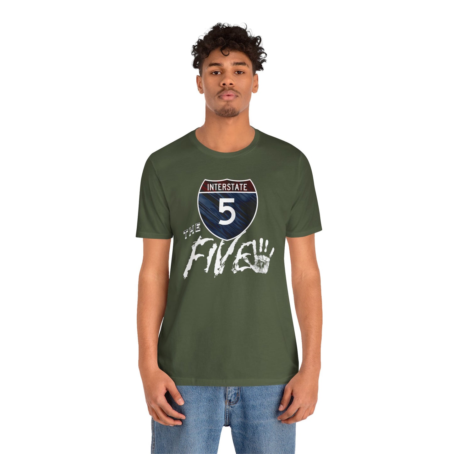 Interstate Five , West Coast Highway Route, soft blend tee, unisex