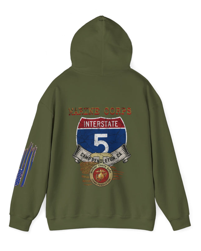 I-5, CAMP PENDLETON MCB, CA, Unisex Heavy Blend™ Hooded Sweatshirt