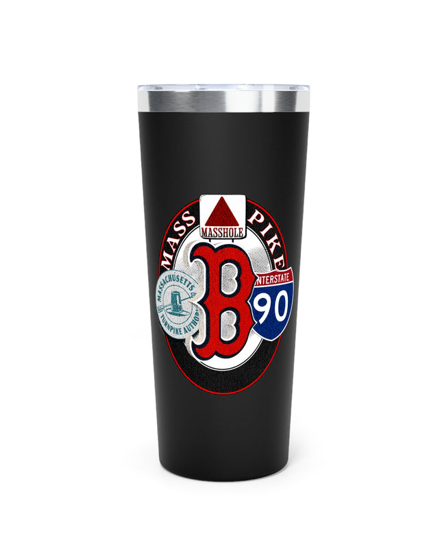 Tumbler - Interstate 90 Boston Masshole Design - 22oz Copper Vacuum Insulated Cup