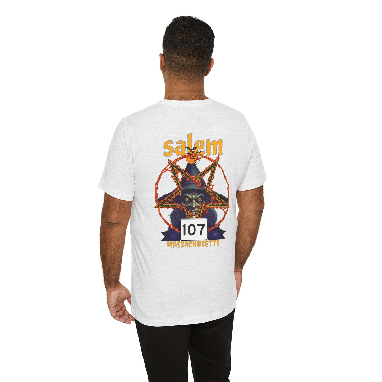 Salem Massachusetts Tee - Halloween Spooky Route 107 Unisex Jersey