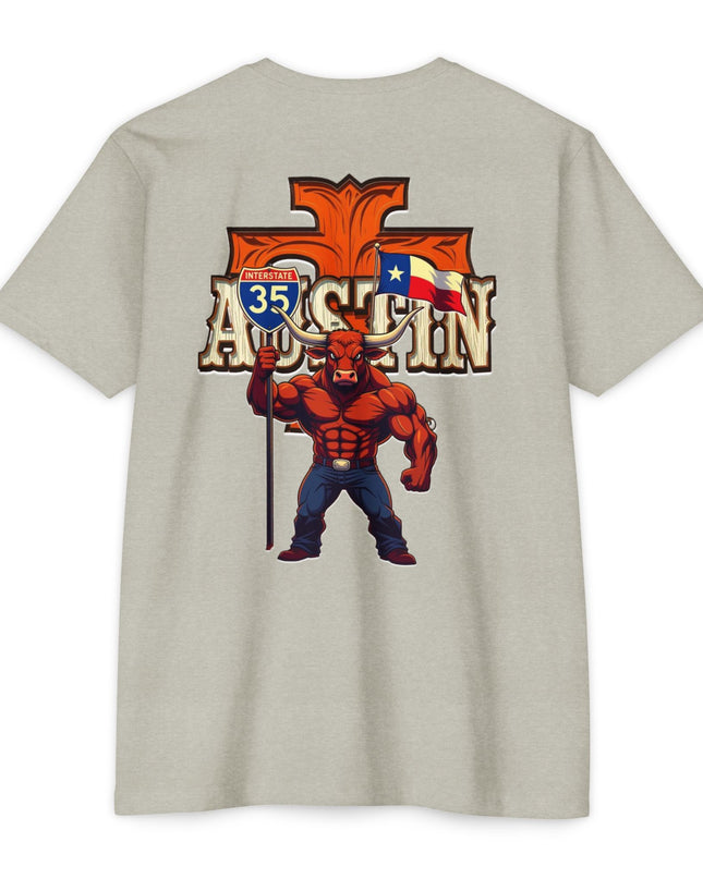 Longhorn Country T-shirt - Texas Travel Interstate 35 Design - Roads and Routes Apparel