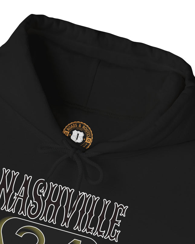 Hooded Sweatshirt Nashville Highway Route 24 Road Trip Soft Blend Apparel