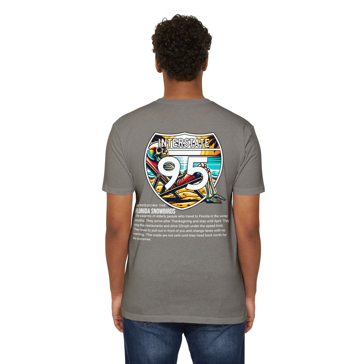 Florida Snowbirds I-95 T-Shirt — Retro Sunshine State Winter Escape Tee
