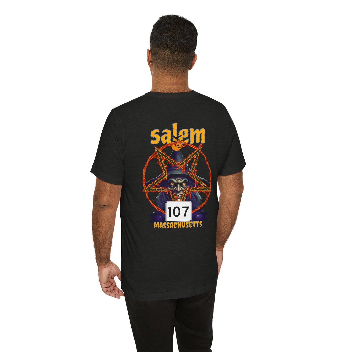 Salem Massachusetts Tee - Halloween Spooky Route 107 Unisex Jersey