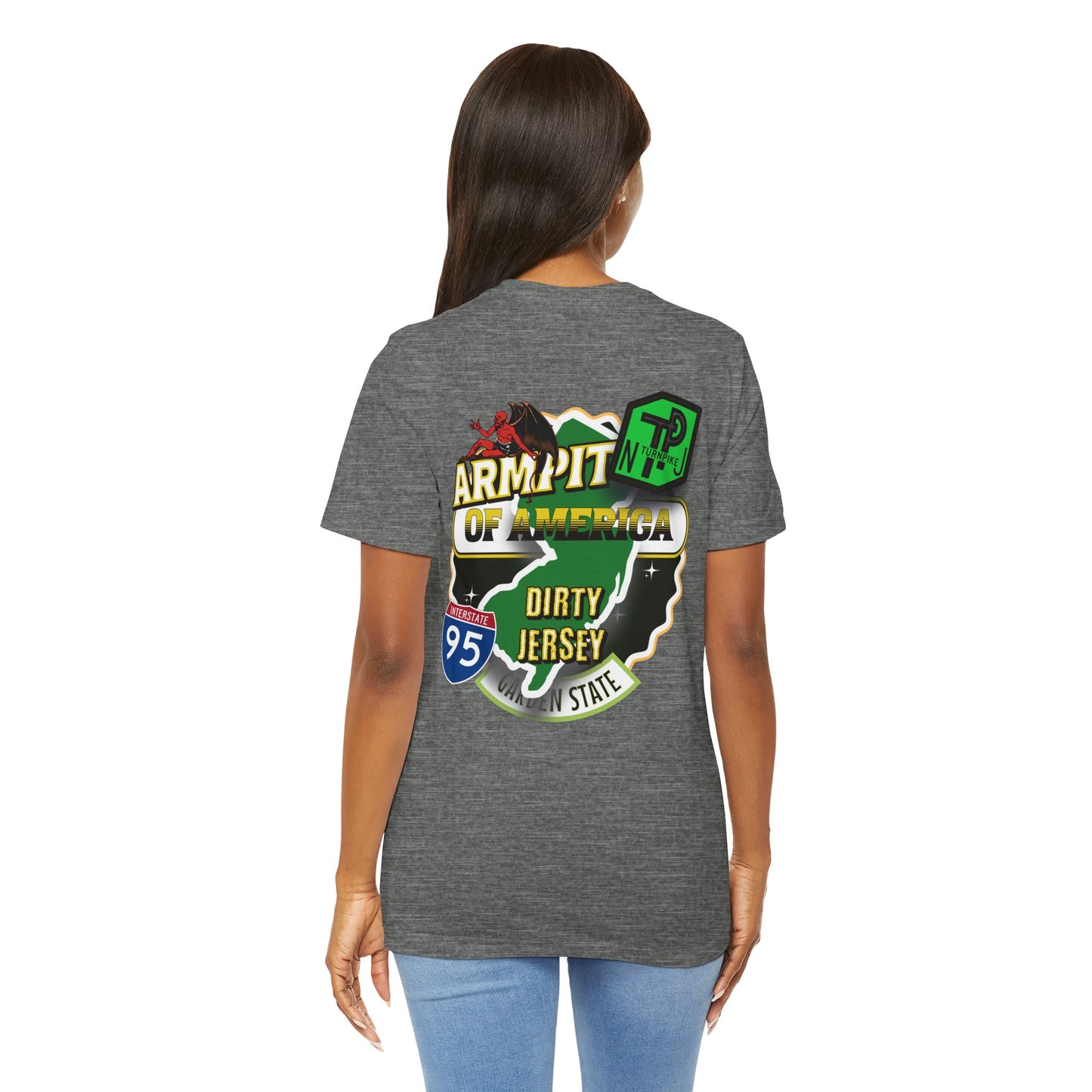 DIRTY JERSEY, I-95, Unisex Jersey Short Sleeve Tee