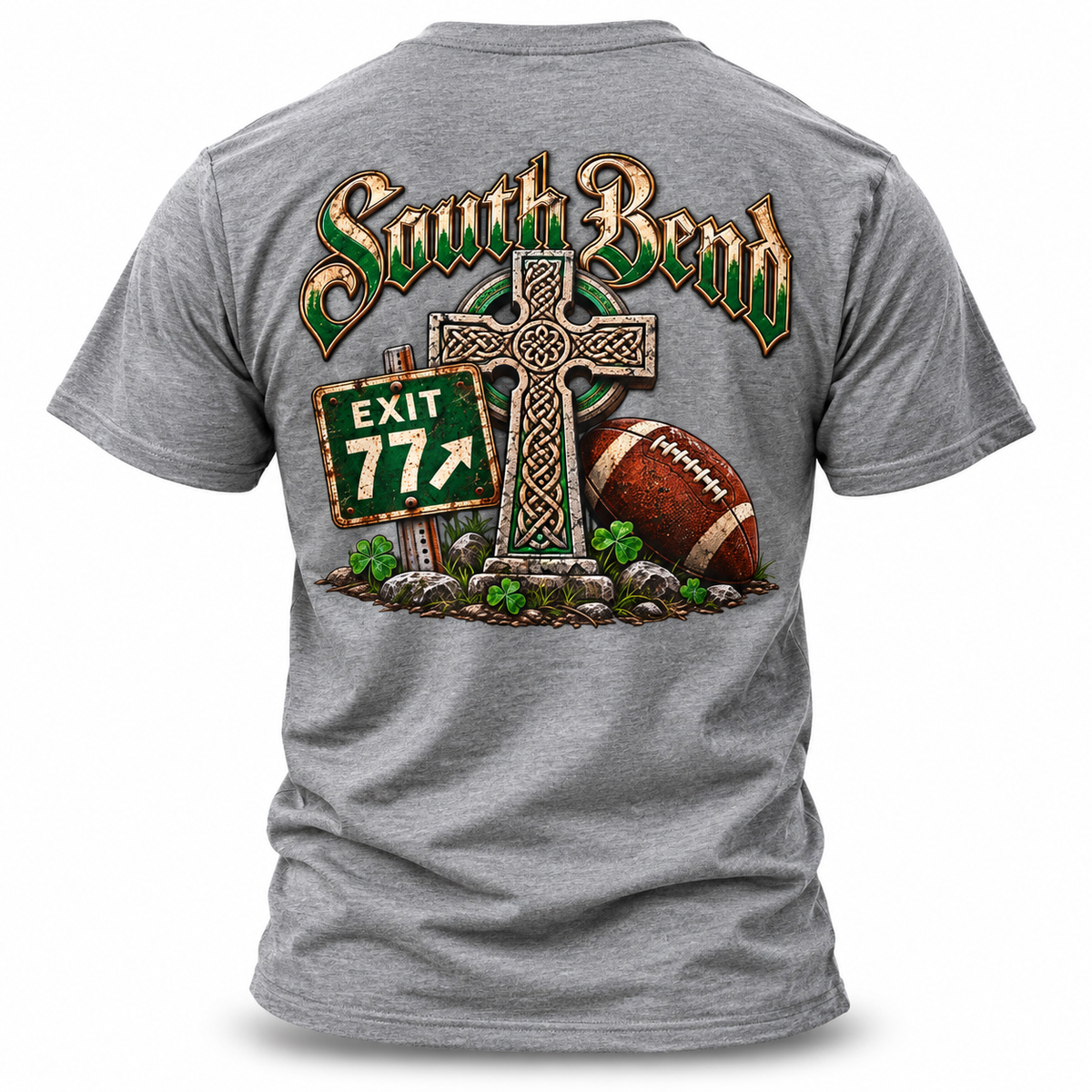 Exit 77 South Bend Indiana Tee Retro Highway Sign Shirt