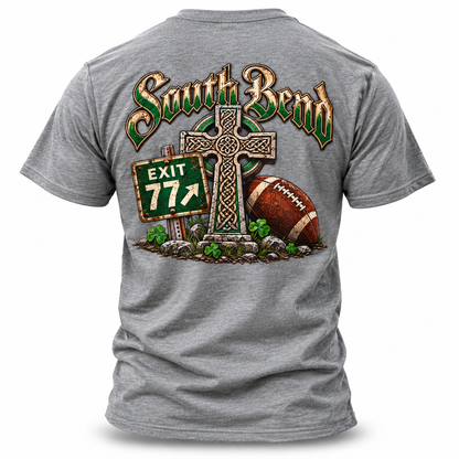 Exit 77 South Bend Indiana Tee Retro Highway Sign Shirt