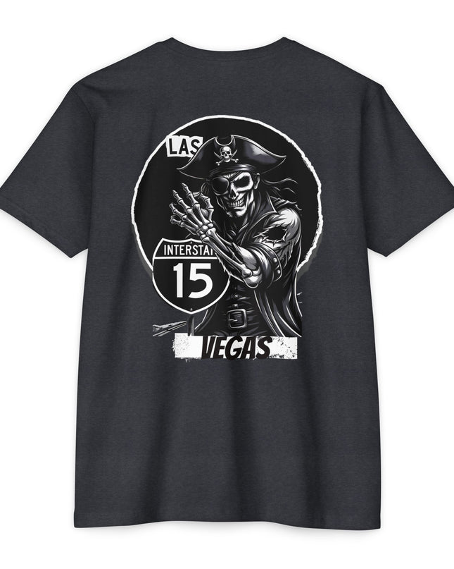 Las Vegas  Interstate 15 Silver and Black Pride Tee, The pirate has moved to the desert