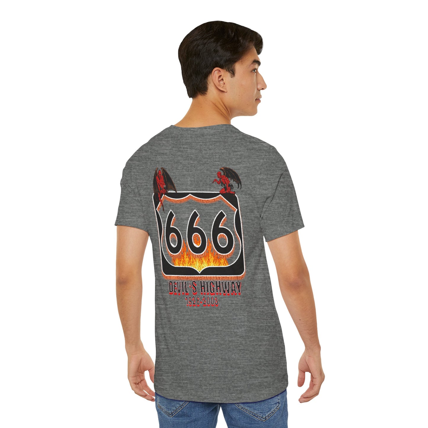 Highway Route  666 The Devil's Highway Unisex Soft Blend Tee