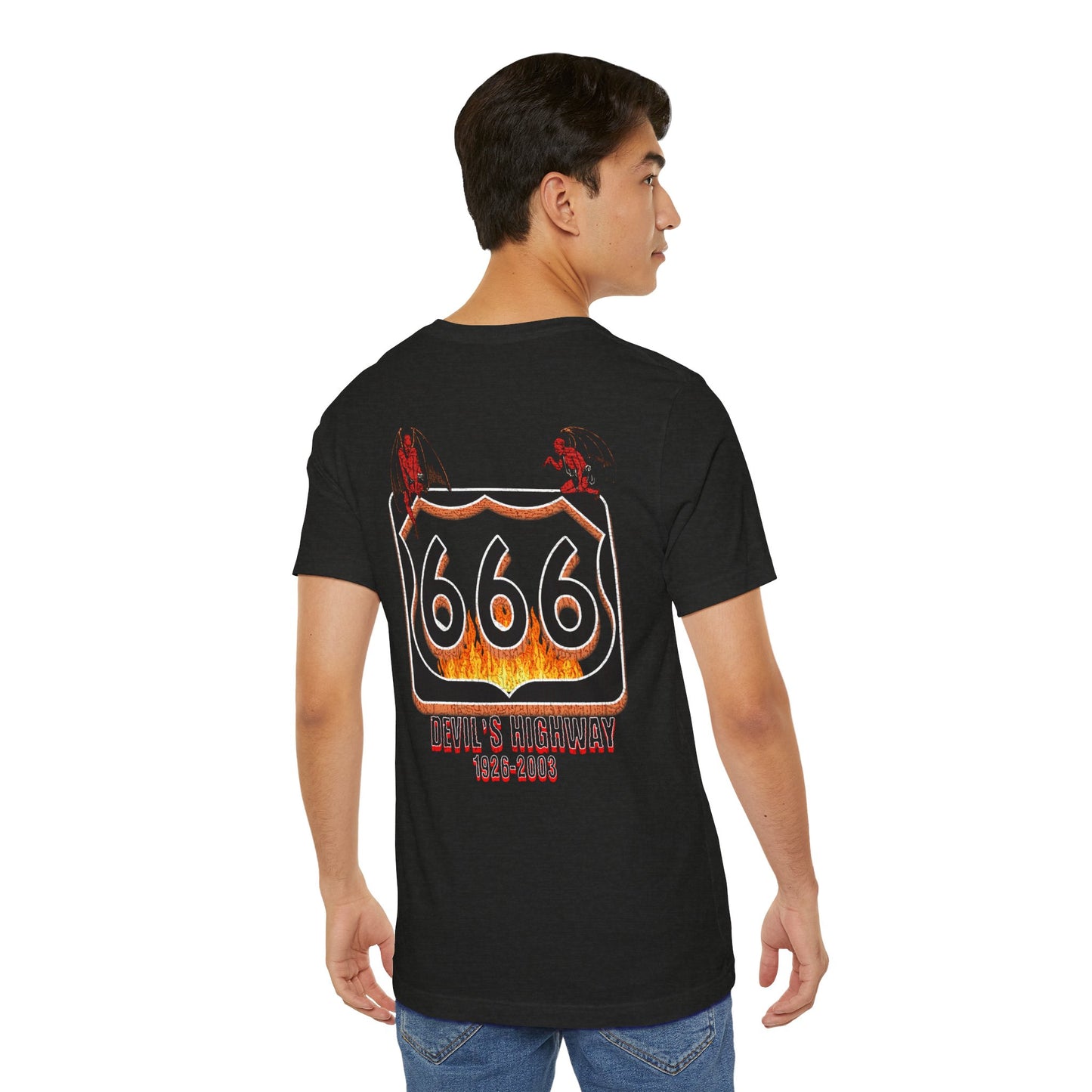 Highway Route  666 The Devil's Highway Unisex Soft Blend Tee