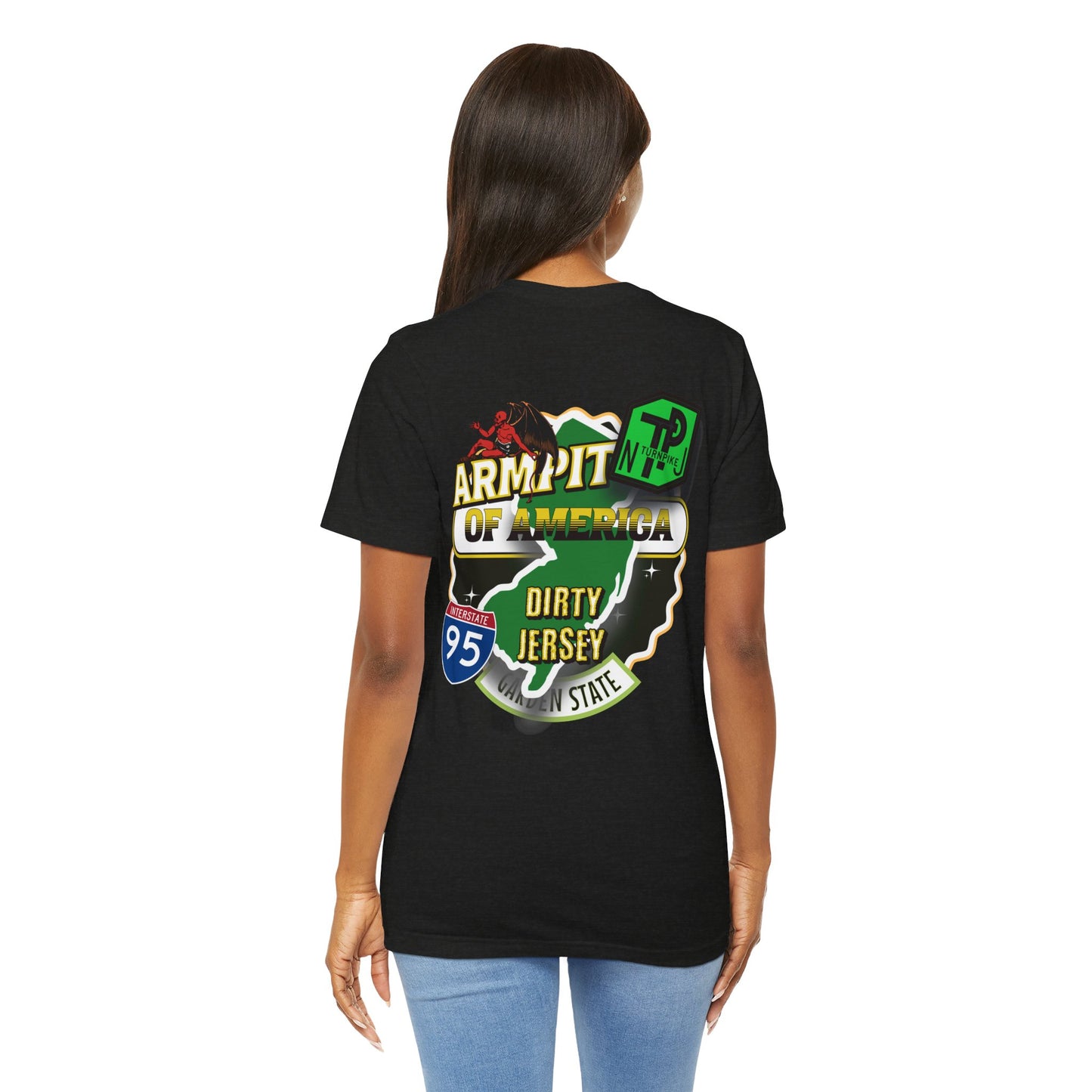 DIRTY JERSEY, I-95, Unisex Jersey Short Sleeve Tee