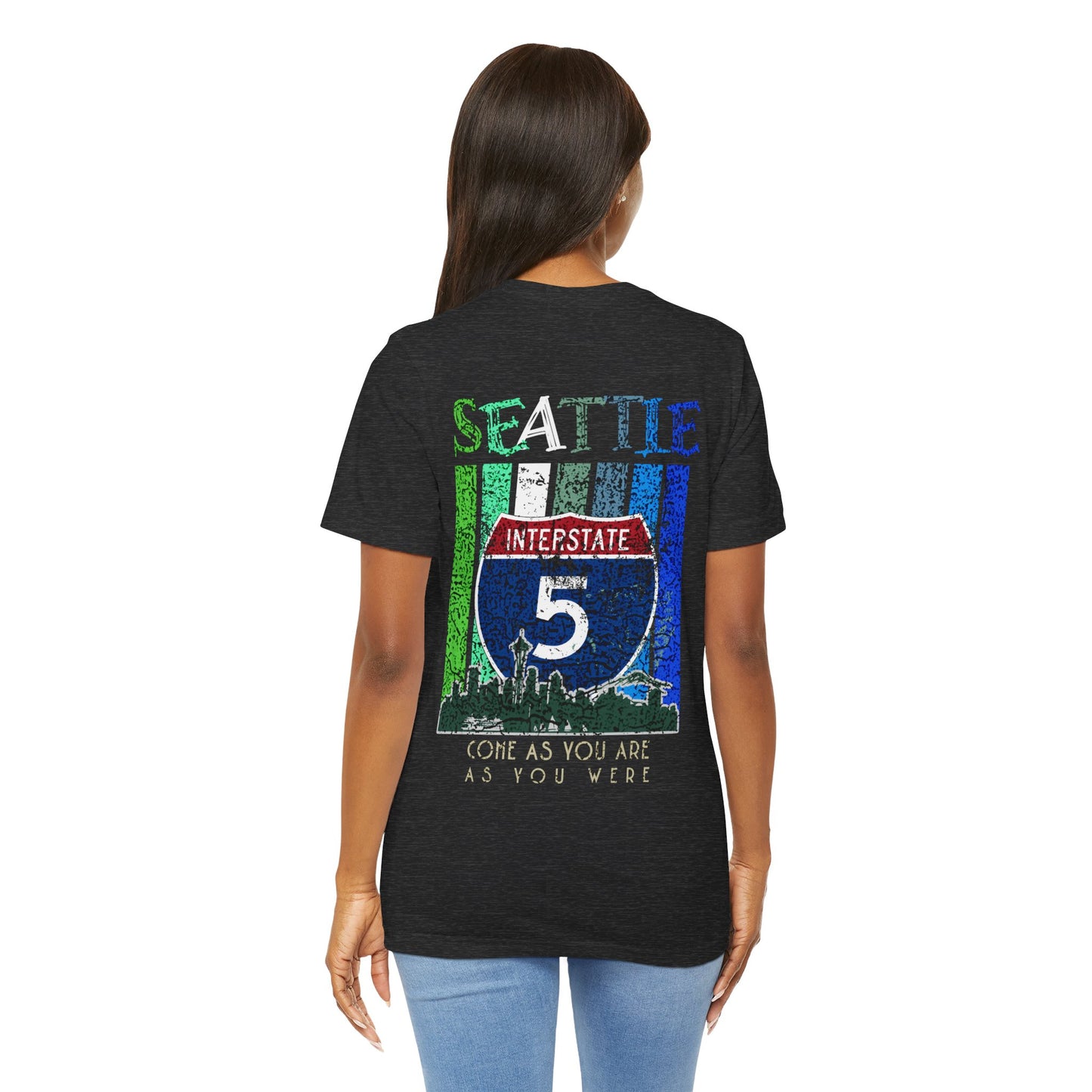 Interstate 5 Seattle Highway Route Apparel - Soft Blend Travel  Unisex Tee