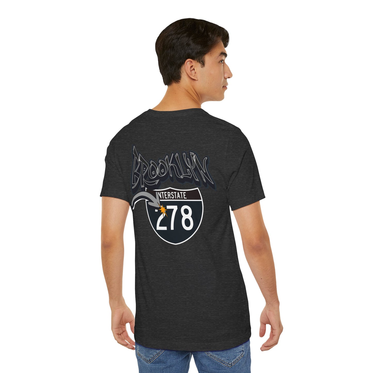 Unisex Tee - Interstate 278 Brooklyn New York Soft Blend Forgeddaboutit Design