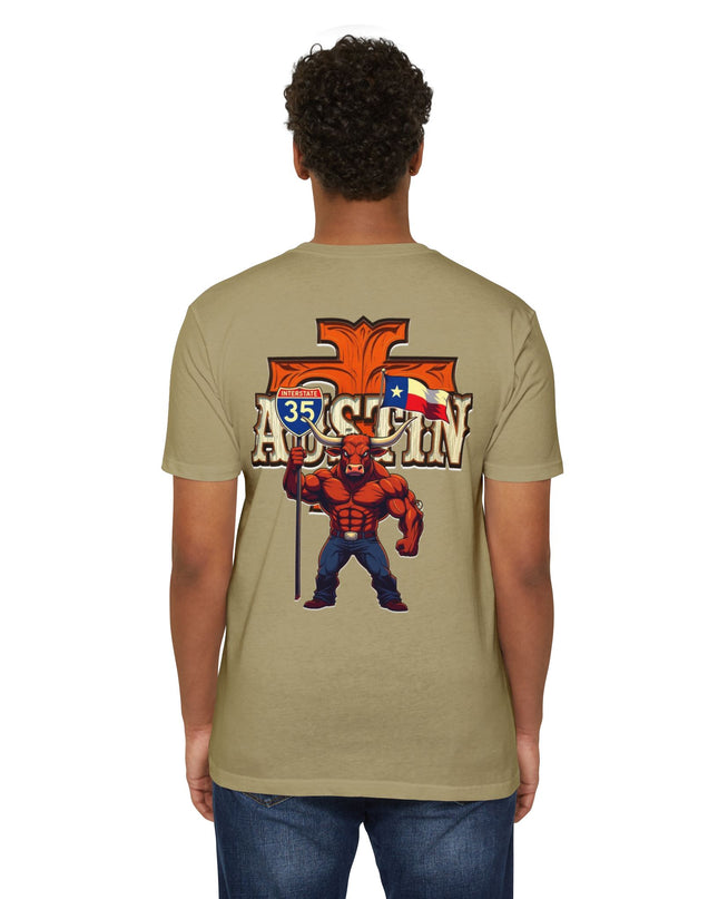 Longhorn Country T-shirt - Texas Travel Interstate 35 Design - Roads and Routes Apparel