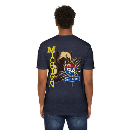 T-Shirt - Interstate 94 Ann Arbor Michigan Road Trip Tailgating Wolverine Country