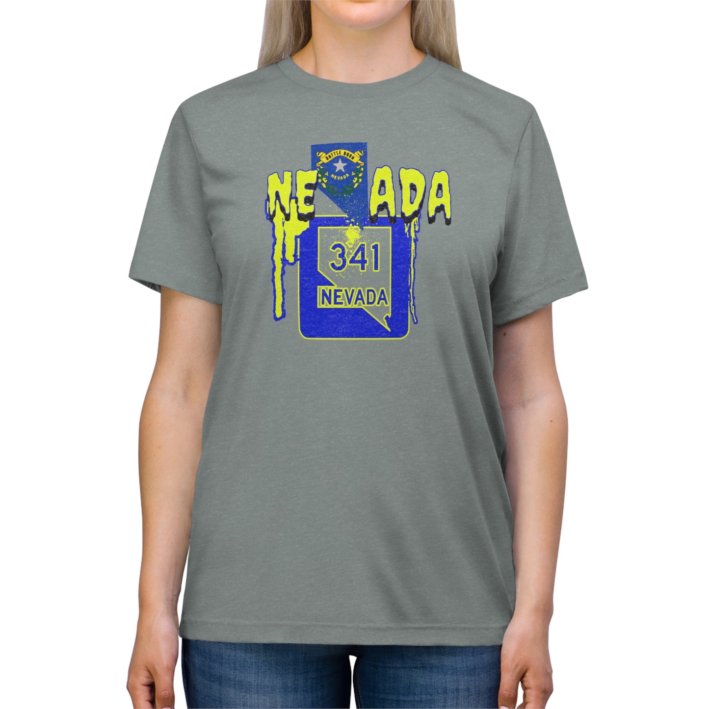 DISTRESSED NEVADA RT 341,Unisex SUPERSOFT Tee