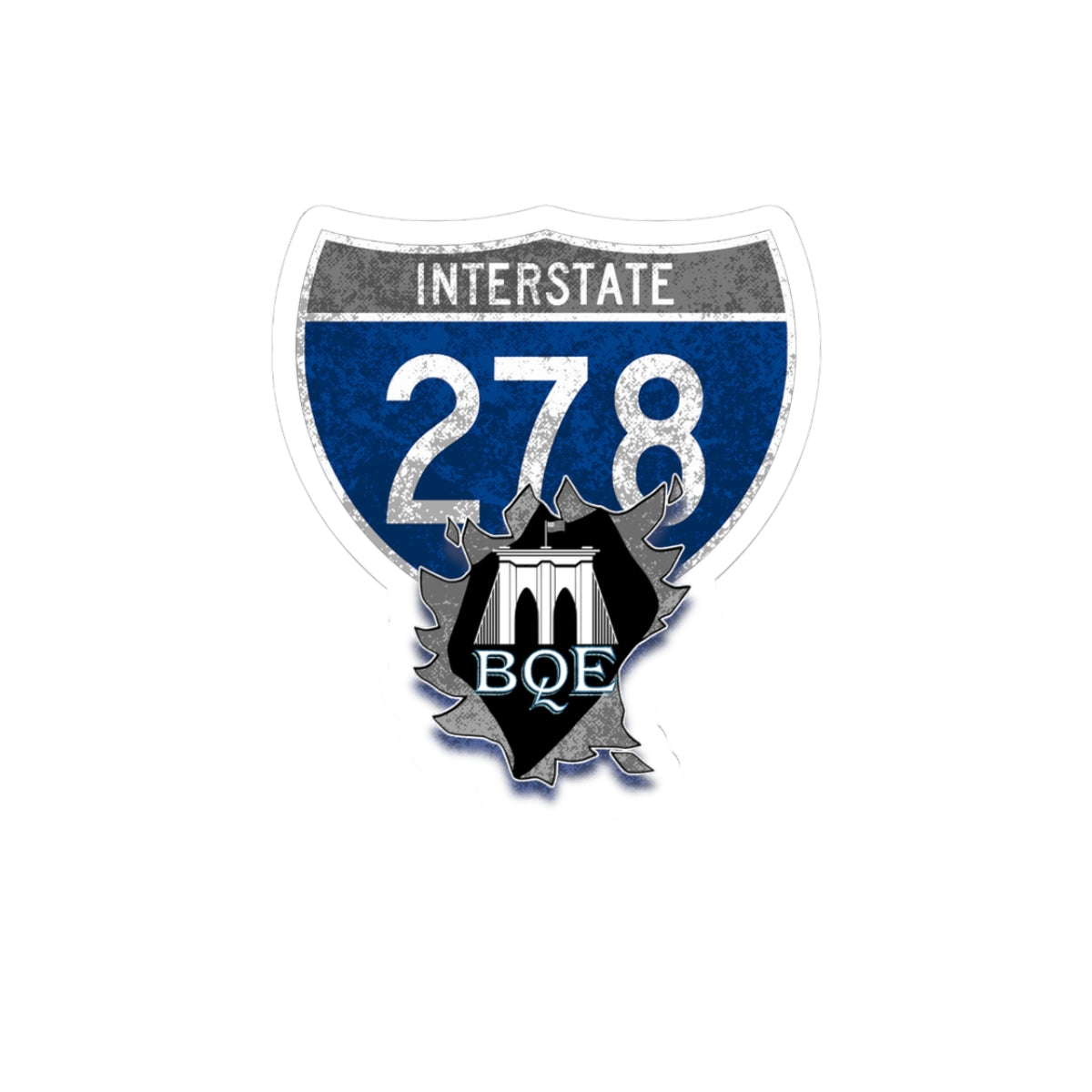Sticker Set - NYC Interstate 278 Brooklyn Queens Expressway - Roads and Routes Apparel