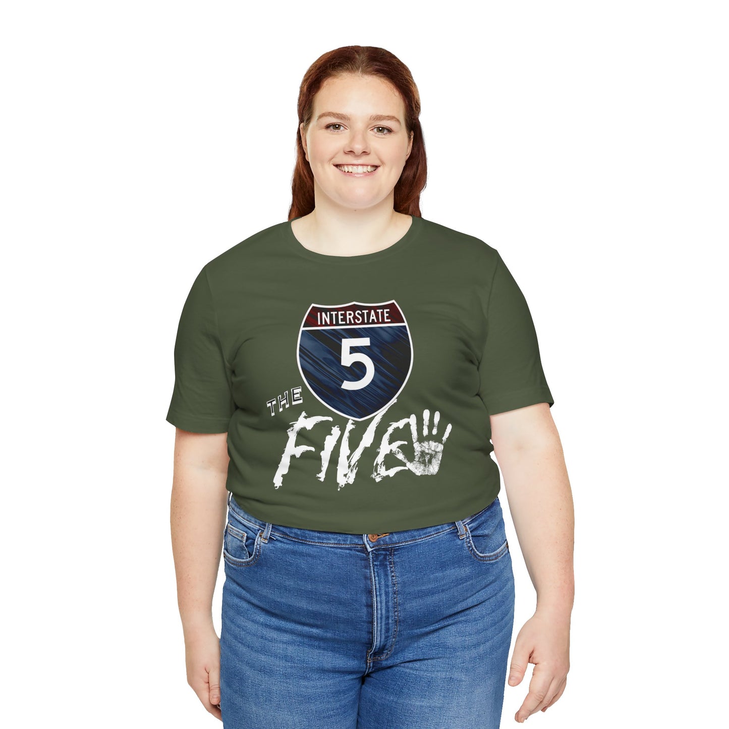 Interstate Five , West Coast Highway Route, soft blend tee, unisex