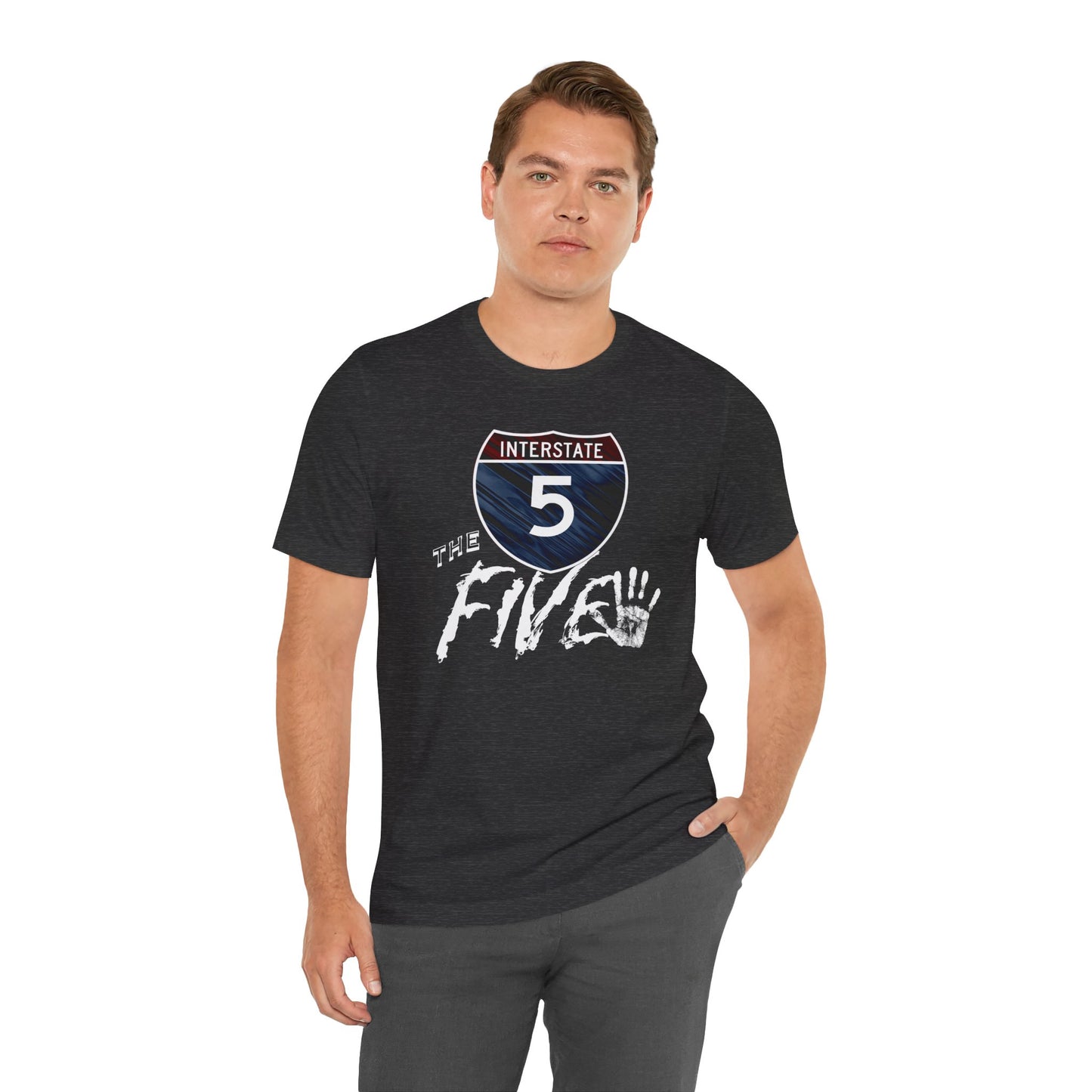 Interstate Five , West Coast Highway Route, soft blend tee, unisex