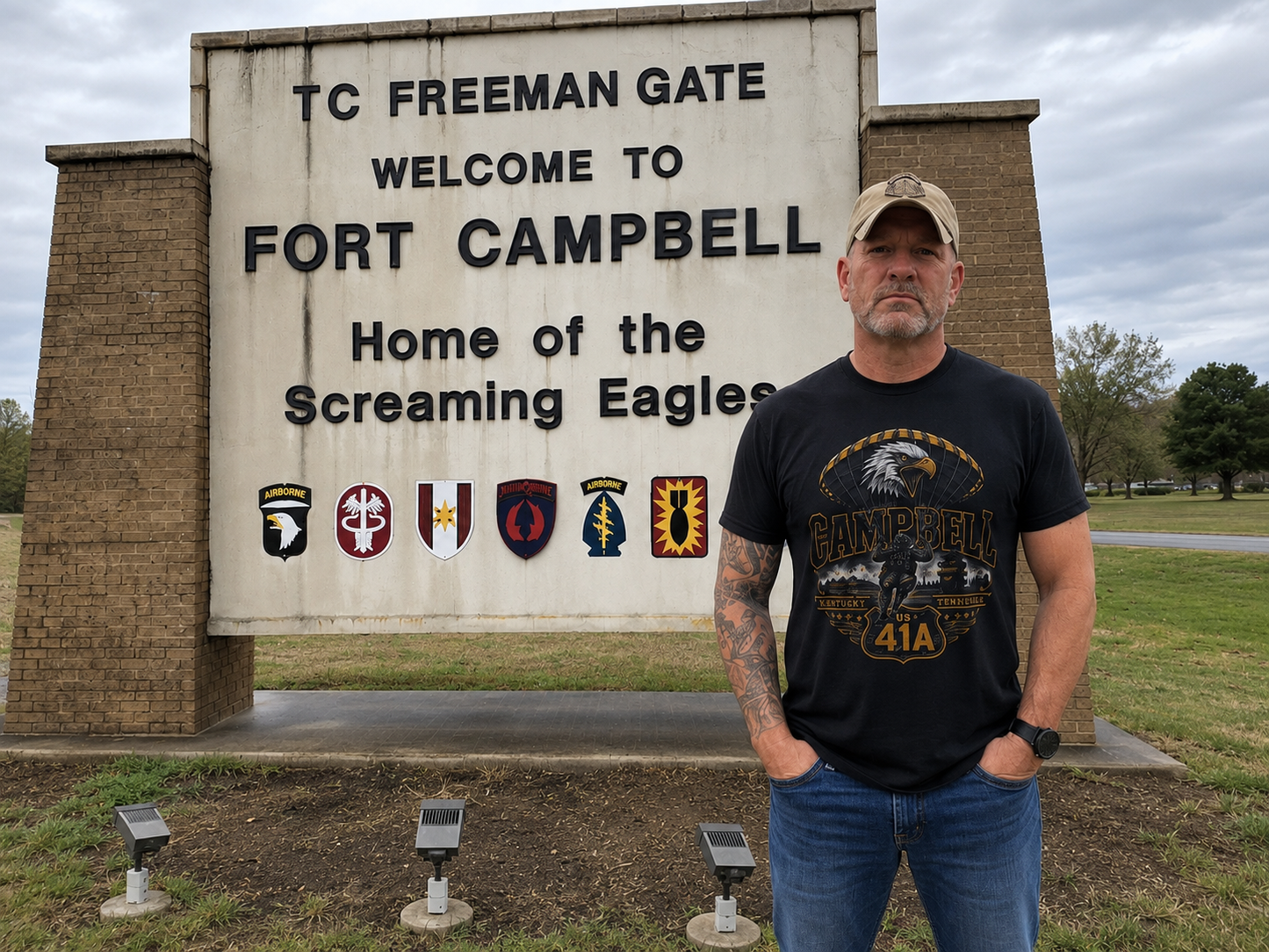Fort Campbell Route 41A T-Shirt | 101st Airborne Army Veteran Tee