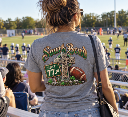 Exit 77 South Bend Indiana Tee Retro Highway Sign Shirt