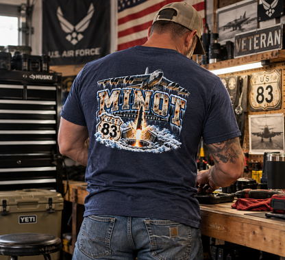 US Route 83 | Minot, North Dakota Military Route T-Shirt