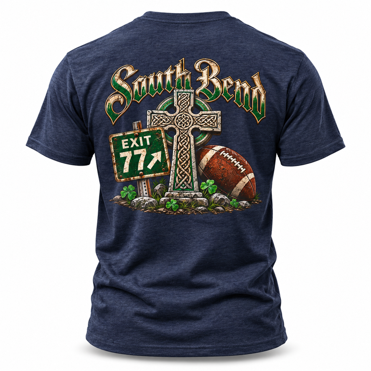Exit 77 South Bend Indiana Tee Retro Highway Sign Shirt