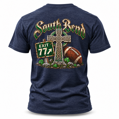Exit 77 South Bend Indiana Tee Retro Highway Sign Shirt