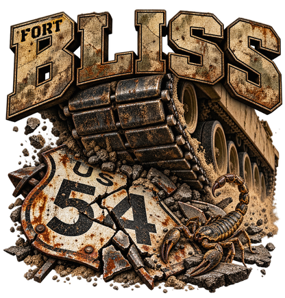 Fort Bliss Army Base T-Shirt US-54 Veteran Tee
