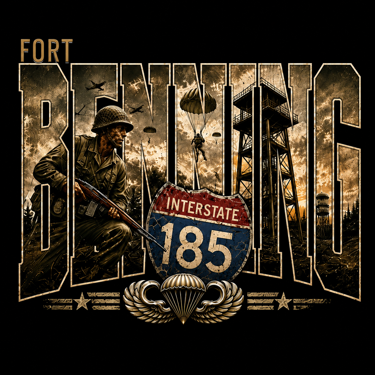Fort Benning Vintage I-185