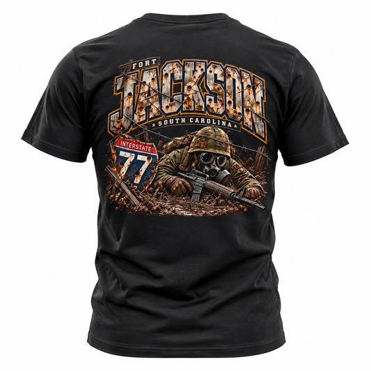 Interstate 77 | Columbia, South Carolina Military Route T-Shirt – Army Veteran & Military Family Tee