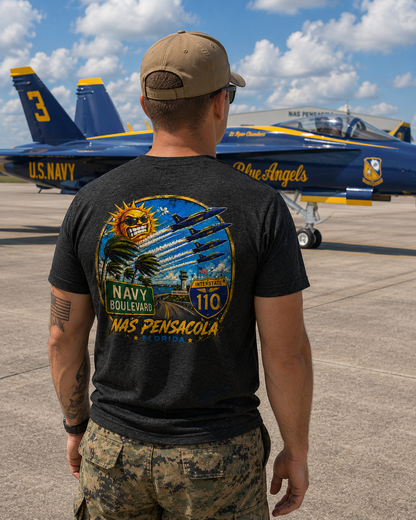 NAS Pensacola Navy Boulevard T‑Shirt Interstate 110